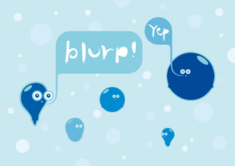 Fototapeta na wymiar Bubbles conversation
