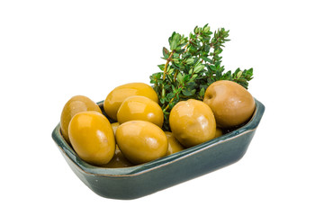 Green gigant olives