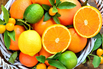 Citruses, oranges, lemon,grapefruit, lime, mandarin, kumquats