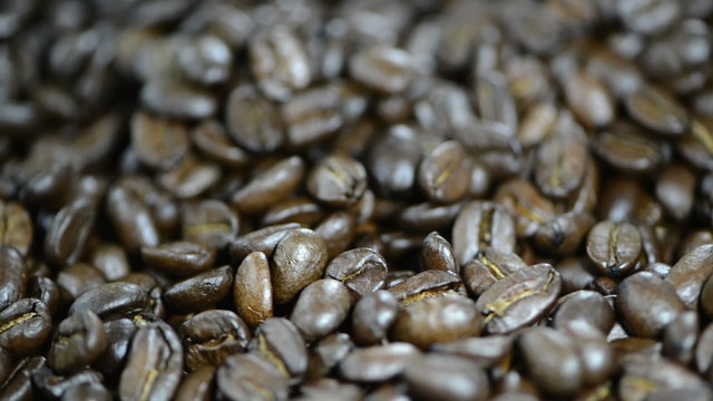 Rotating Coffee Beans (loopable full HD close-up video)