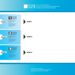 Vector Modern blue infographics numbered banners