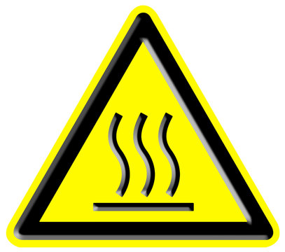 Caution Hot Surface Sign