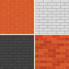 Seamless brick wall patterns.