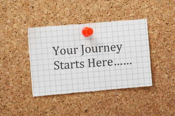 The phrase Your Journey Starts Here