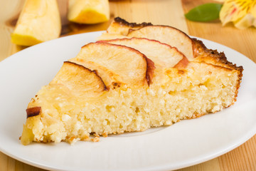 Apples pie on a plate