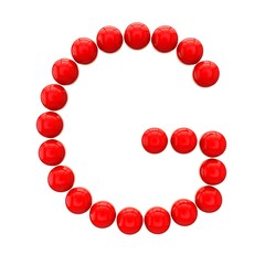 Letter "G" from spheres