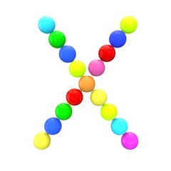 Letter "X" from spheres