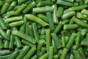 chopped green beans closeup. background. macro