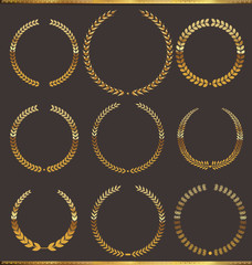 Golden laurel wreath