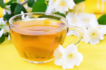 Cup of herbal tea w