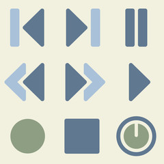 Player web icons money color set