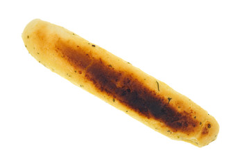 Small burnt garlic bread stick