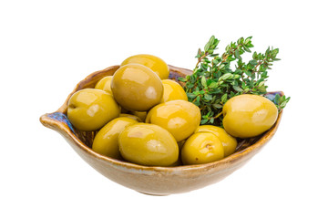 Green gigant olives