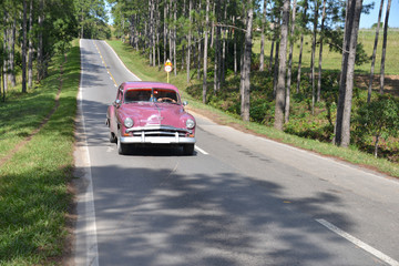 Classi car in Vinales, Cuba