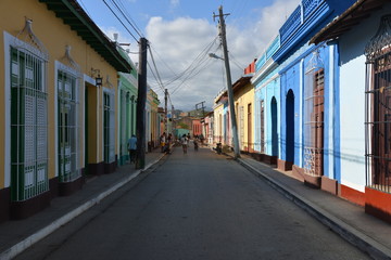 Obraz premium Colourful street in Trinidad, Cuba