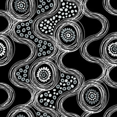 Abstract endless background with flowers