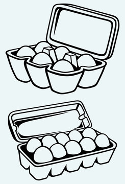 Eggs in a carton package