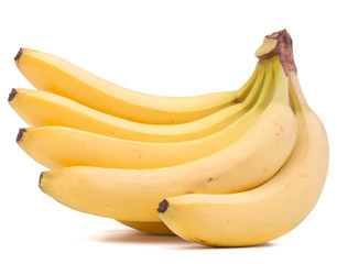 Bananas bunch isolated on white background cutout