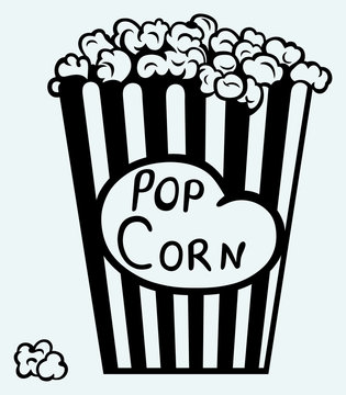 striped popcorn bucket graphic clip art preview