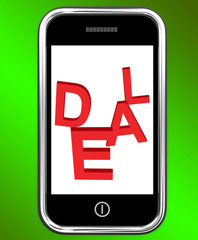 Deal On Phone Showing Agreement Deals Or Contract