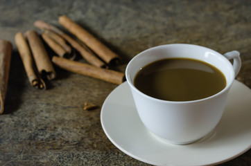  coffee with cinnamon sticks