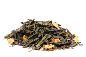 green tea with blossom