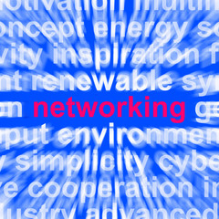 Networking Word Means Making Contacts And Business Networks