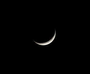 Fototapeta na wymiar Waxing Crescent Moon