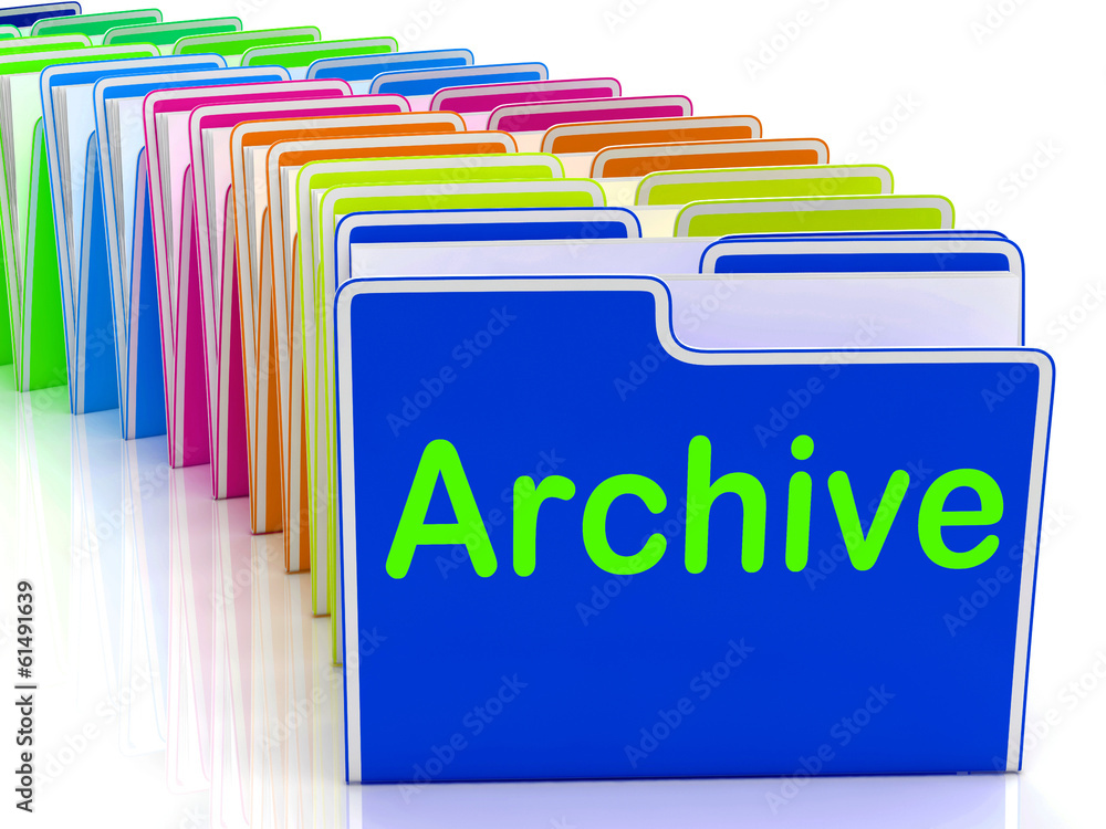 Poster Archive Folders Show Documents Data And Backup