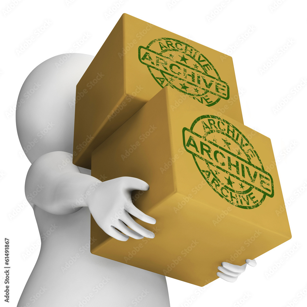 Poster archive boxes show organising and storing data