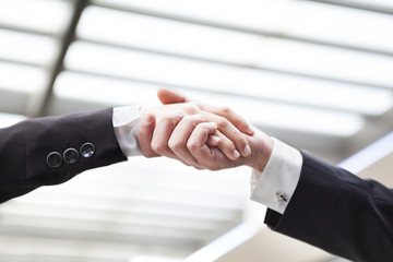 Business handshake at the office