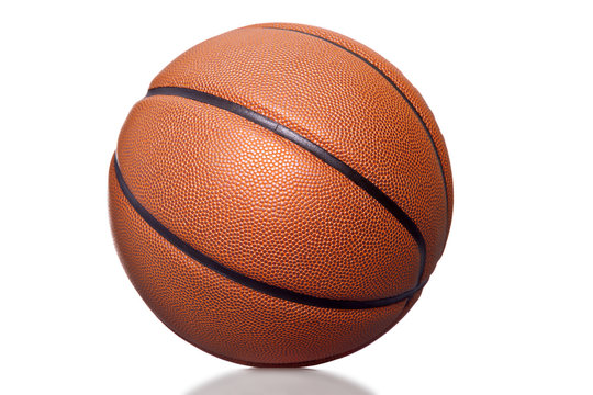 Orange basket ball, isolated on white background