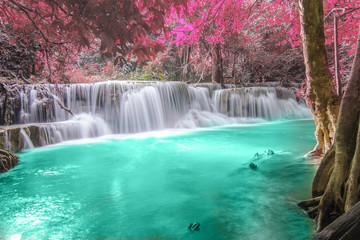 Fototapeta Deep forest Waterfall in Kanchanaburi obraz