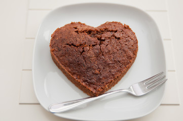 Schokoladenherz Kuchen