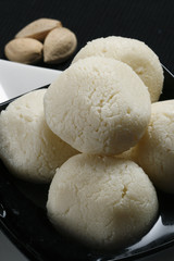 Rasagolla is a popular cheese based, syrupy sweet dish