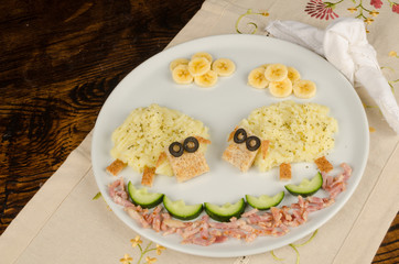 Mashed potatoes kid meal