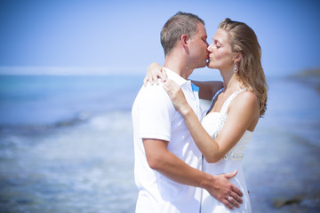 Obraz premium Couple on a tropical beach