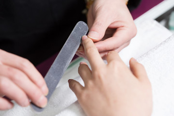 Manicure process.