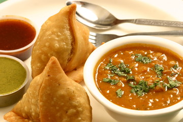 Samosa is an Indain fried or baked pastry with a savory filling
