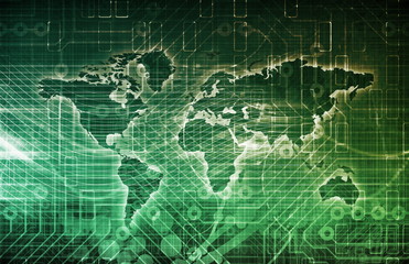 Global Digital Technology Concept