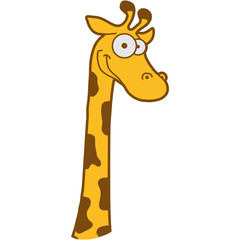 Obraz premium Lustige Komische Cartoon Comic Giraffe Design