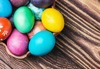Colorful easter eggs