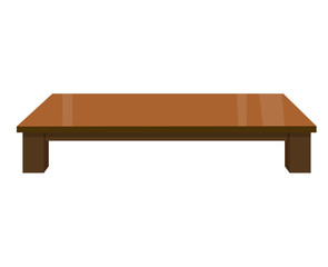 Wooden table isolated illustration