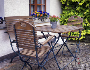 folding chair and table