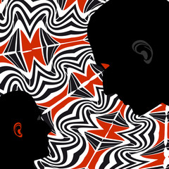 The argument silhouettes of people