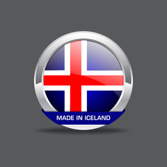 Fototapeta premium Iceland Flag Vector Icon