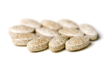 pills isolated on white background