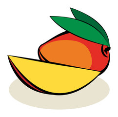 Fruit, Mango, vector illustration
