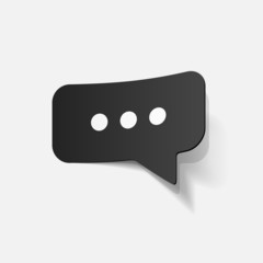 realistic design element: bubble, speech