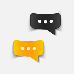 realistic design element: bubble, speech